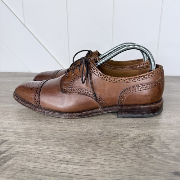 Allen Edmonds Cap-Toe Oxfords Men's 9D Walnut Brown Leather - Picture 4 of 13